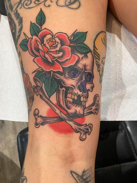 Tattoos - Skull & Rose - 142263